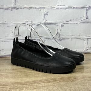 Vionic Uptown Ballet Black Leather Slip On Shoes Women's Size 7 Loafers Flat